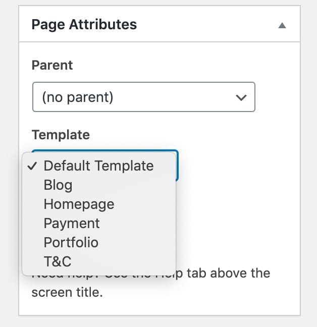 how-to-change-the-page-template-in-wordpress-themeisle-docs